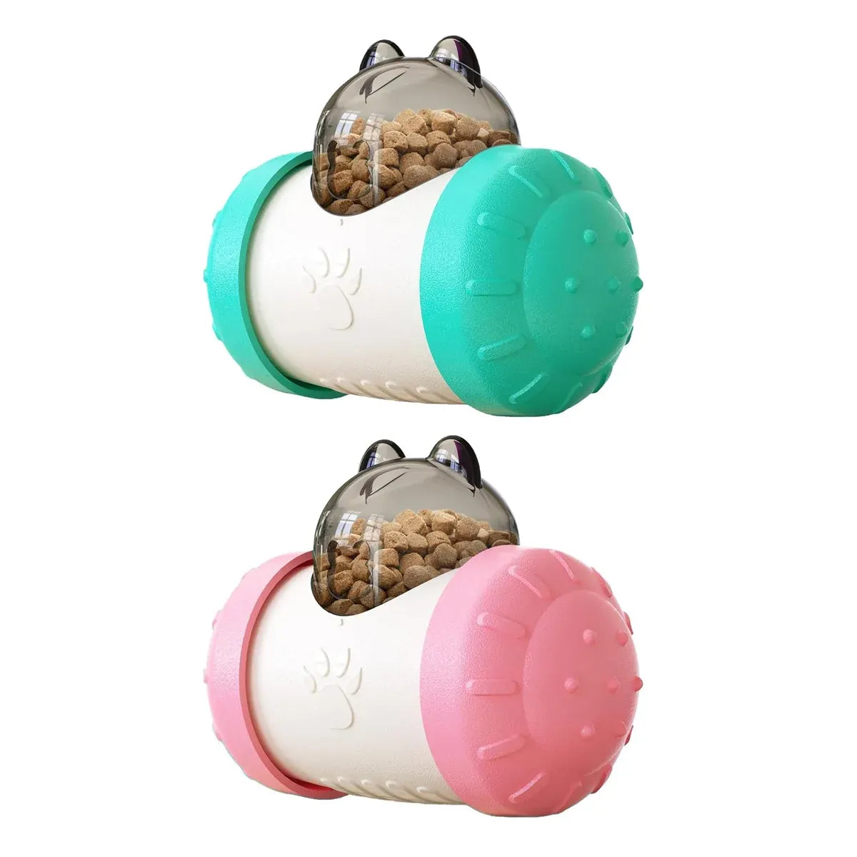 Pet Swing Dispensing Toy for Dogs Chew Resistant Interactive Slow Feeding Play - Pink