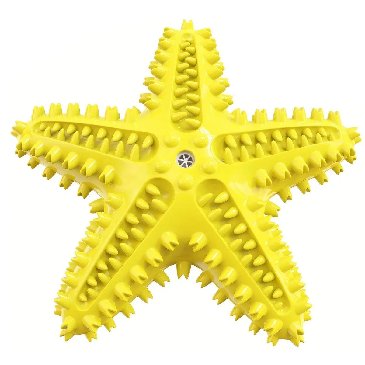 Pet Starfish Floating Dog Toy Audible Water Toy for Dogs Interactive Play Fun - Yellow