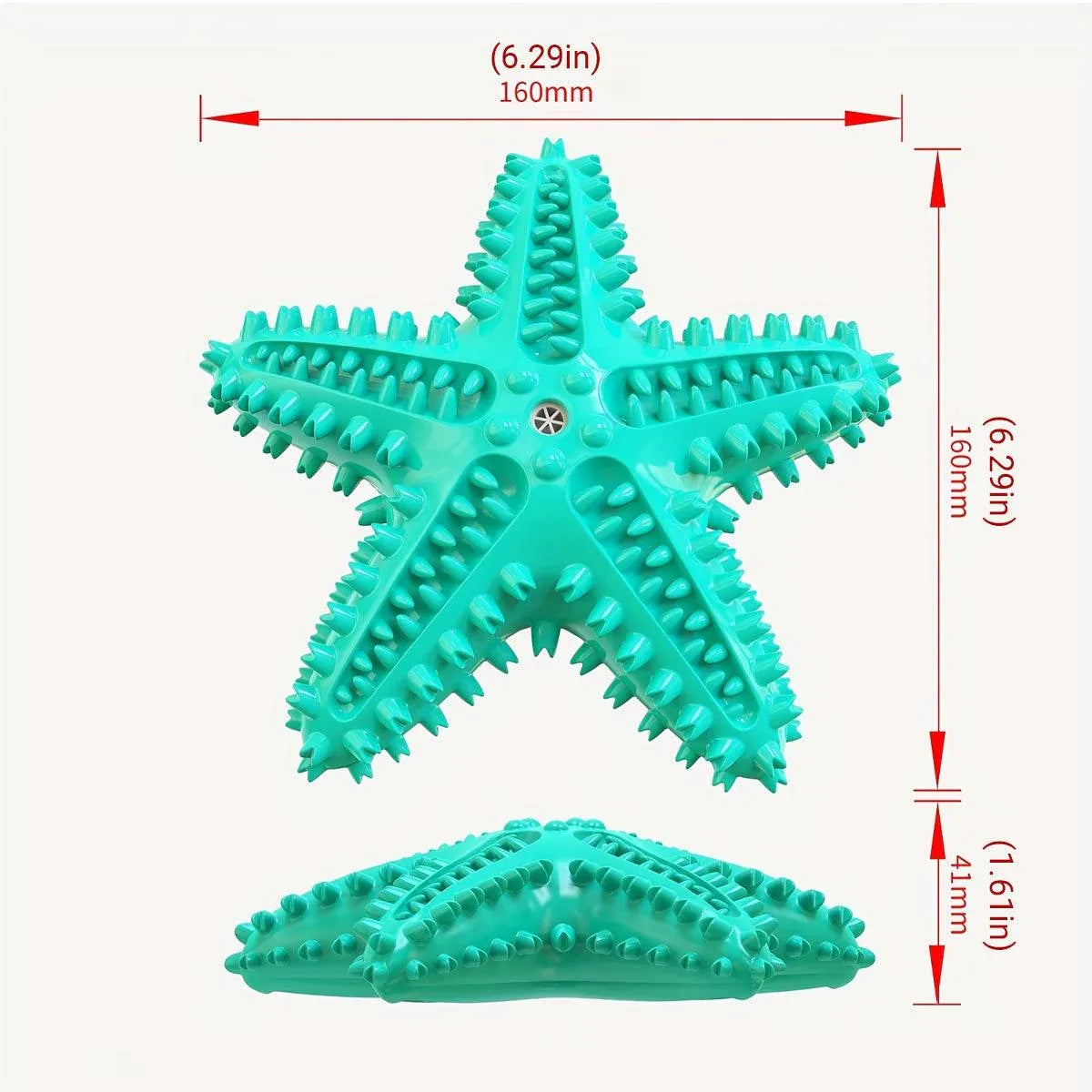 Pet Starfish Floating Dog Toy Audible Water Toy for Dogs Interactive Play Fun - Yellow