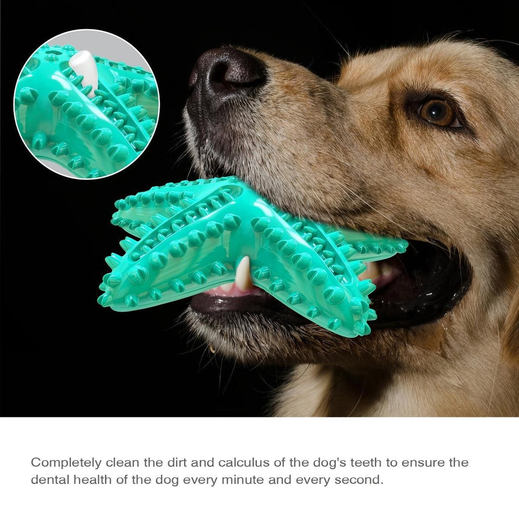 Pet Starfish Floating Dog Toy Audible Water Toy for Dogs Interactive Play Fun - Yellow