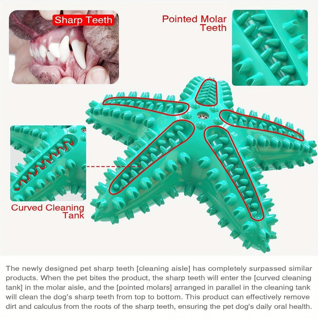 Pet Starfish Floating Dog Toy Audible Water Toy for Dogs Interactive Play Fun - Yellow
