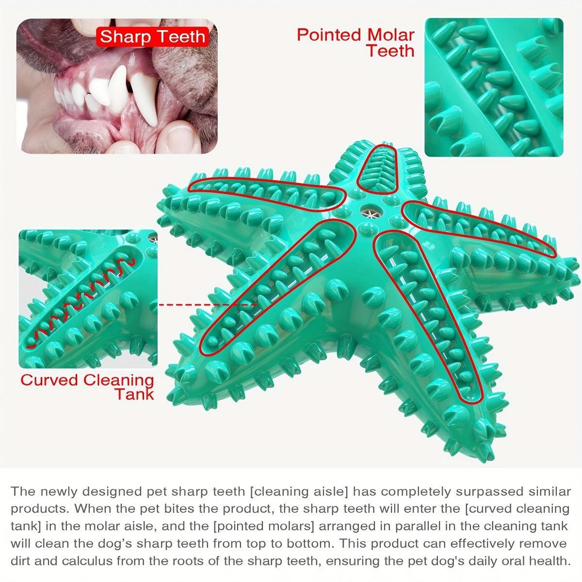 Pet Starfish Floating Dog Toy Audible Water Toy for Dogs Interactive Play Fun - Yellow