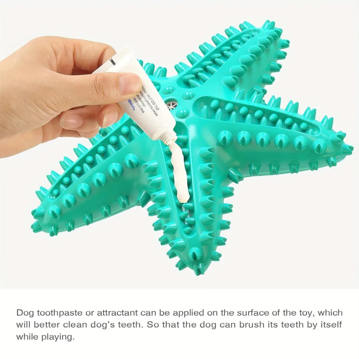Pet Starfish Floating Dog Toy Audible Water Toy for Dogs Interactive Play Fun - Yellow