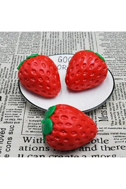 Strawberry Fidget Squeezy Squishy Stress Relief Sensory Toy Fun Berry Fruit