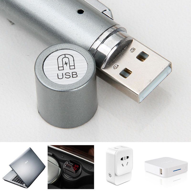 Grey Metal Laser Cat Toy Pen Set - 2 Piece USB Rechargeable 3-in-1 Laser Pointer with UV Light and LED Torch in Gift Tin Box