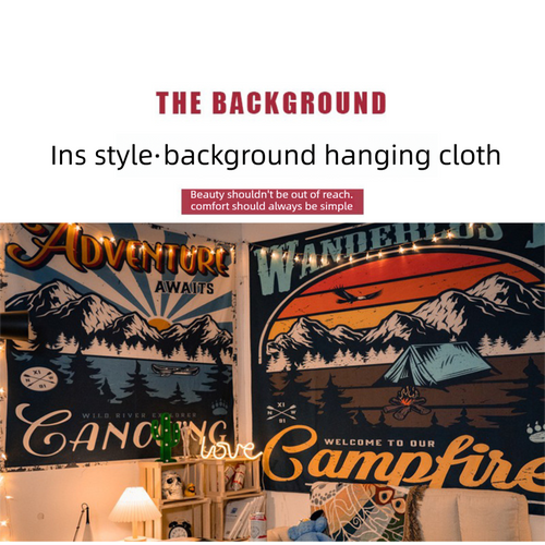130*150cm Vintage American  Wall Tapestry Printed with ARIZONA–Trendy wall tapestry for bedroom makeovers and outdoor photoshoots—sophisticated wall decor