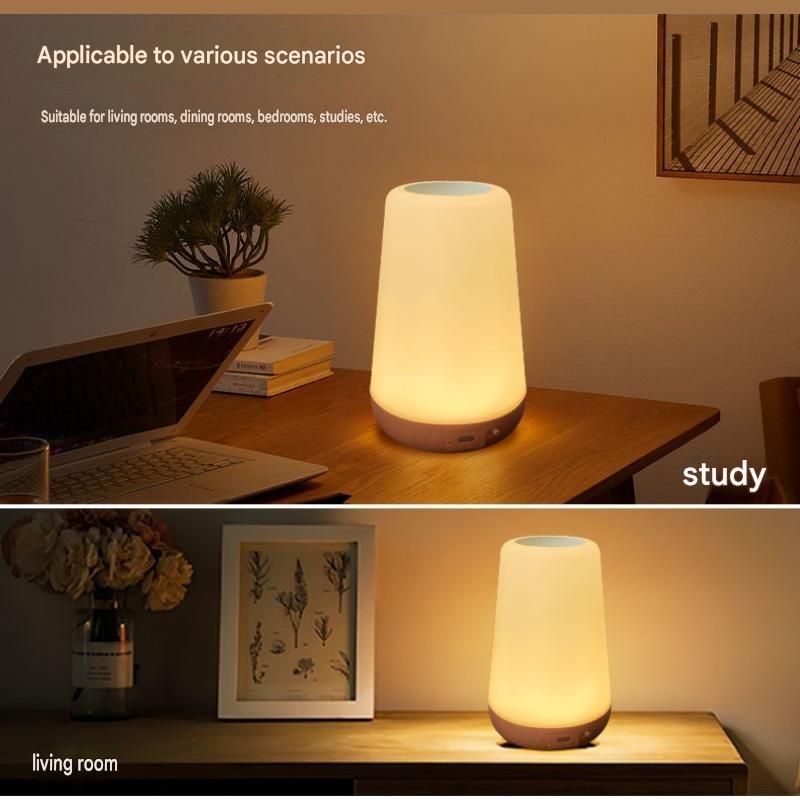 2-piece Bedroom Atmosphere Bundle –White RGB Rechargeable LED Night Light + Vintage Camping Style Wall Printed with ARIZONA Tapestry Home Decor Set (Mood Lighting & Wall Background Combo)