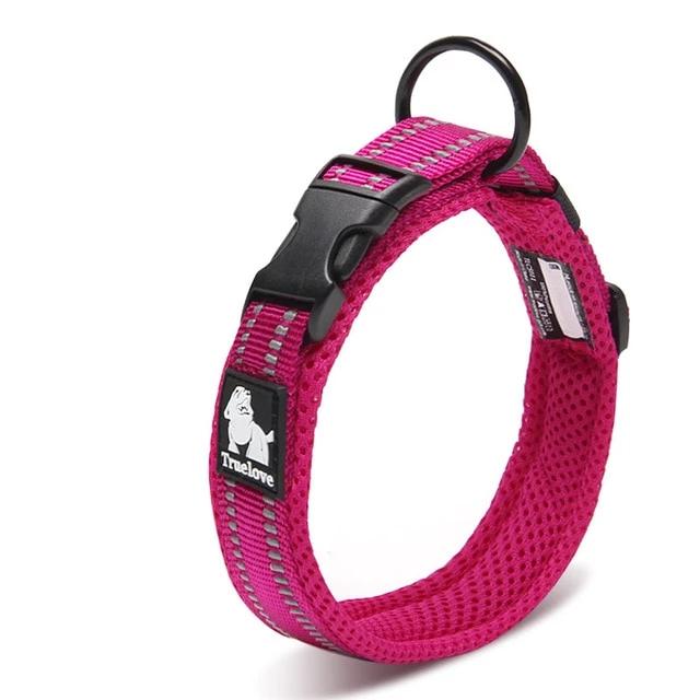 Dog Collar Heavy Duty Adjustable Nylon Reflective Padded